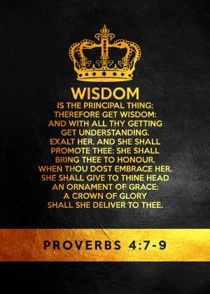 Proverbs 4:7-9 Bible Verse Wall Art