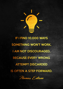 Thomas Edison Motivational Wall Art