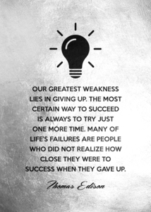 Thomas Edison Motivational Wall Art