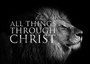 All Things Through Christ Motivational Wall Art