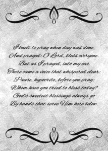 answer to prayers silver