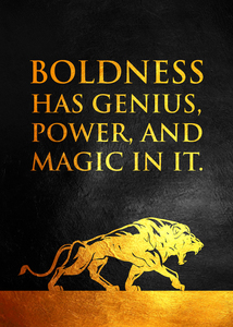 Boldness Motivational Wall Art
