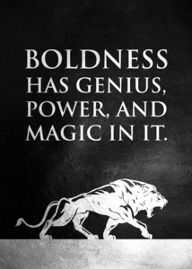 Lion Boldness Motivational Wall Art