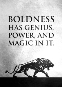Lion Boldness Motivational Wall Art