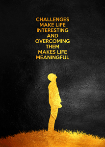 Challenges Motivational Wall Art