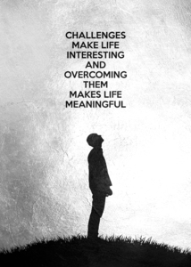 Challenges Motivational Wall Art