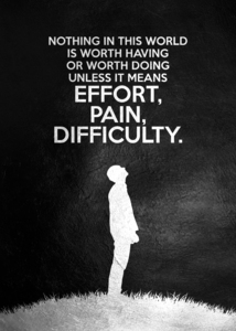 Effort Pain Difficulty Motivational Wall Art