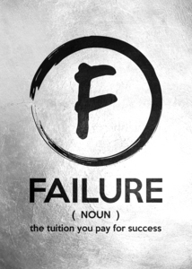 Failure Motivational Wall Art