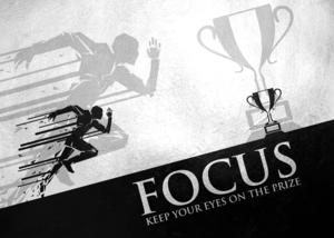 focus on the prize Motivational Wall Art