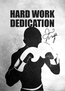 Hard Work Dedication Motivational Wall Art