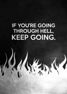 Winston Churchill Hell of Perseverance Motivational Wall Art