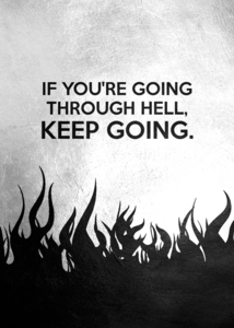 Winston Churchill Hell of Perseverance Motivational Wall Art