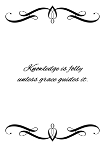 knowledge and grace