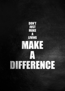Make a Difference Motivational Wall Art