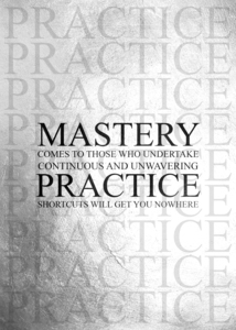 Mastery Through Practice Motivational Wall Art