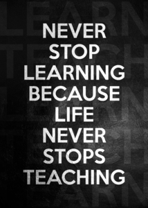 Never Stop Learning Motivational Wall Art