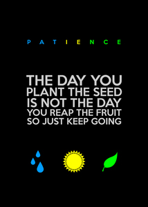 Patience Motivational Wall Art