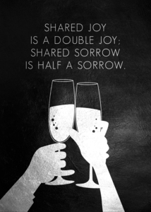 Share Your Joy and Sorrows Motivational Wall Art