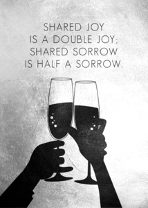 Share Your Joy and Sorrows Motivational Wall Art