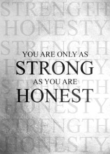 Strength In Honesty Motivational Wall Art