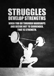 Struggles Develop Strengths Motivational Wall Art