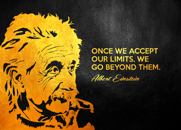 Albert Einstein Limits Motivational Wall Art by ABConcepts