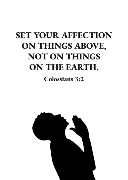Colossians 3:2 Bible Verse Wall Art by ABConcepts