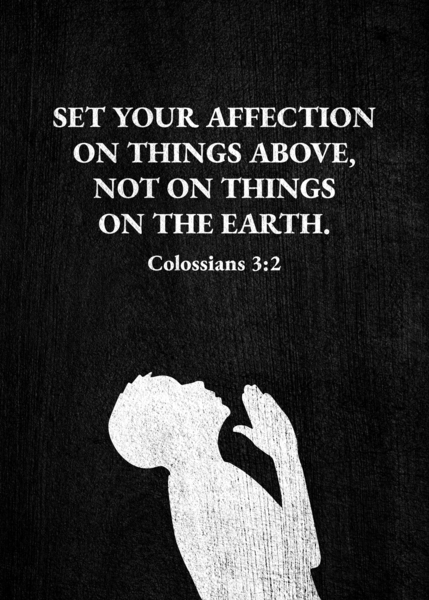 Colossians 3:2 Bible Verse Wall Art by ABConcepts
