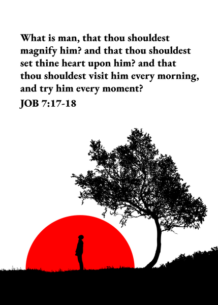 Job 7:17-18 Bible Verse Wall Art by ABConcepts