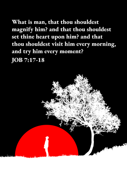 Job 7:17-18 Bible Verse Wall Art by ABConcepts