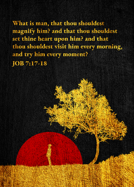 Job 7:17-18 Bible Verse Wall Art by ABConcepts