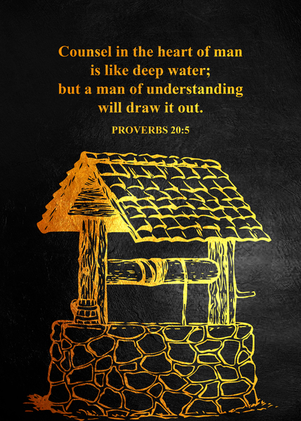 Proverbs 20:5 Bible Verse Wall Art by ABConcepts