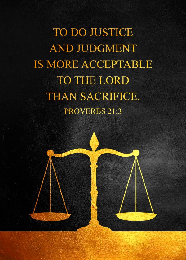 Proverbs 21:3 Bible Verse Wall Art by ABConcepts