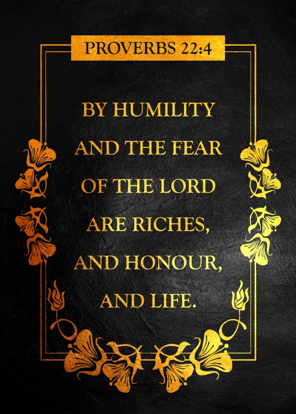 Proverbs 22:4 Bible Verse Wall Art by ABConcepts
