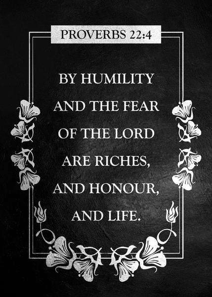 Proverbs 22:4 Bible Verse Wall Art by ABConcepts
