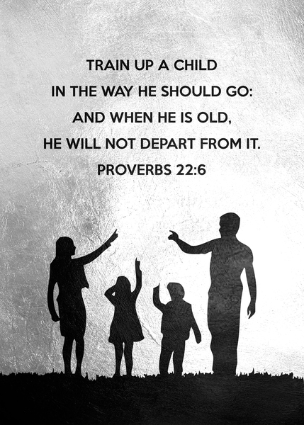 Proverbs 22:6 Bible Verse Wall Art by ABConcepts