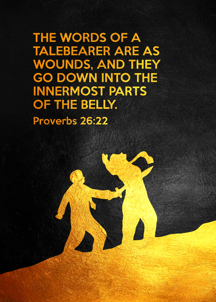Proverbs 26:22 Bible Verse Wall Art by ABConcepts