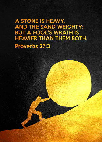Proverbs 27:3 Bible Verse Wall Art by ABConcepts