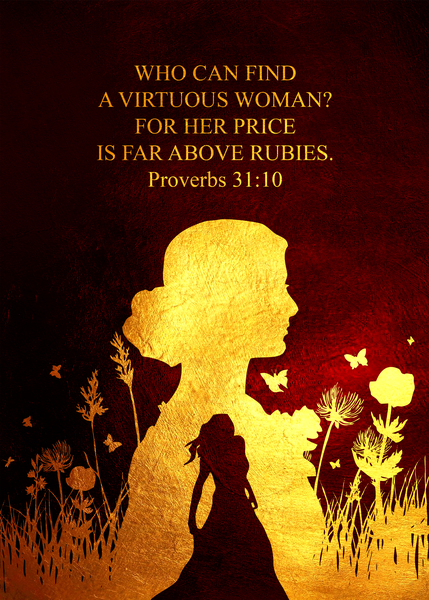 Proverbs 31:10 Bible Verse Wall Art by ABConcepts