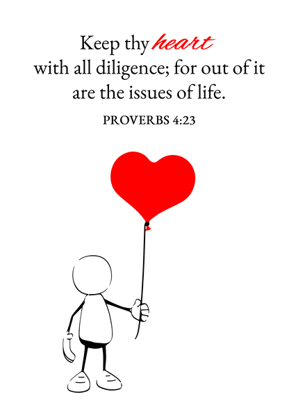 Proverbs 4:23 Bible Verse Wall Art by ABConcepts