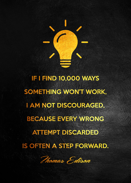 Thomas Edison Motivational Wall Art by ABConcepts