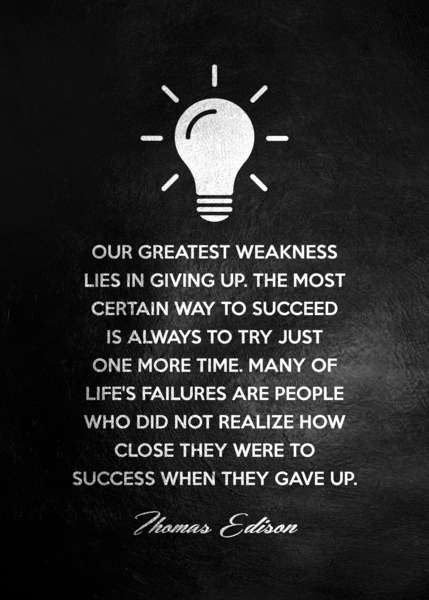 Thomas Edison Motivational Wall Art by ABConcepts