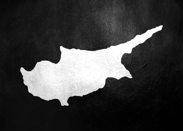 Cyprus Silver Map Wall Art Digital Download