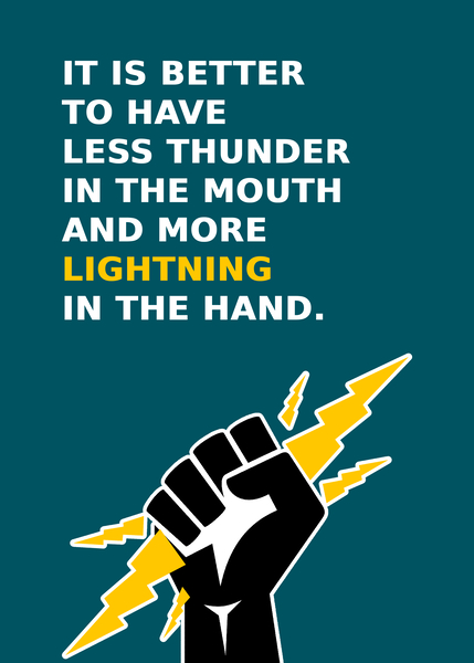 lightning hand - apache proverb by ABConcepts