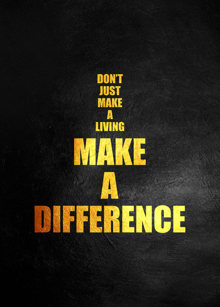 Make A Difference Motivational Wall Art Digital Download