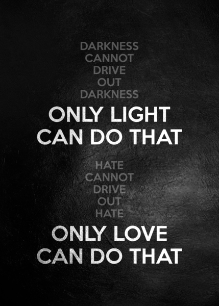 MLK Light and Love Motivational Wall Art by ABConcepts