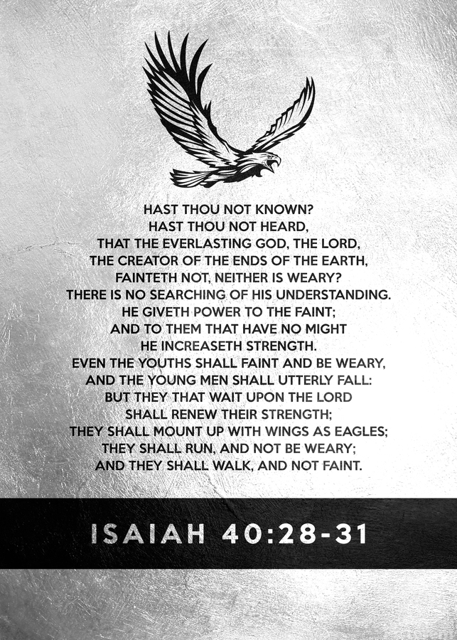 Isaiah 40:28-31 Bible Verse Wall Art by ABConcepts Wall Art