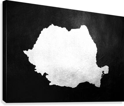 romania gold map Canvas Print