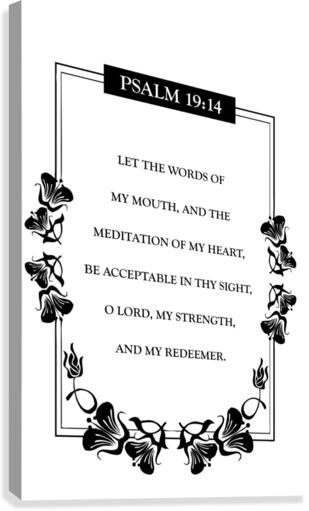 【bible】14点おまとめ Psalm 19:14 Bible Verse Wall Art by ABConcepts Wall Art