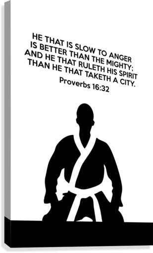 Proverbs 16 32 white Canvas Print